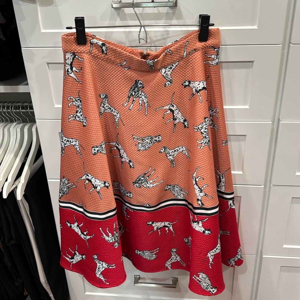 Anthropologie Hutch Sporty Dalmatian Skirt Size 10